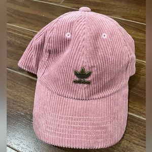 Pink Corduroy Adidas Ball Hat